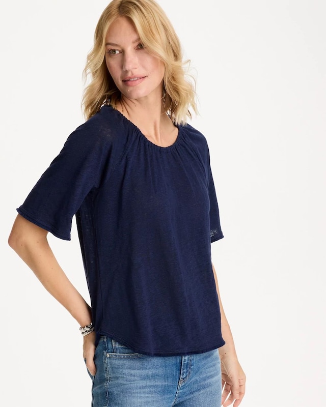 Linen Fringed Tee - image 1